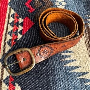 Abercrombie Brown Leather Belt Y2K